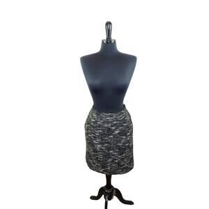Talbots Wool Blend Skirt Short Pencil Straight Black White Classic 18W